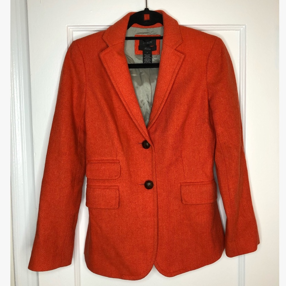 Orange tweed blazer